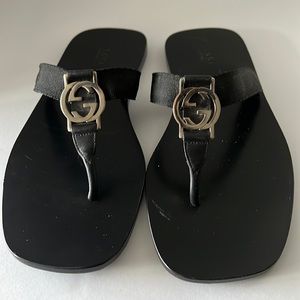Gucci Black Women Sandals Slip-on